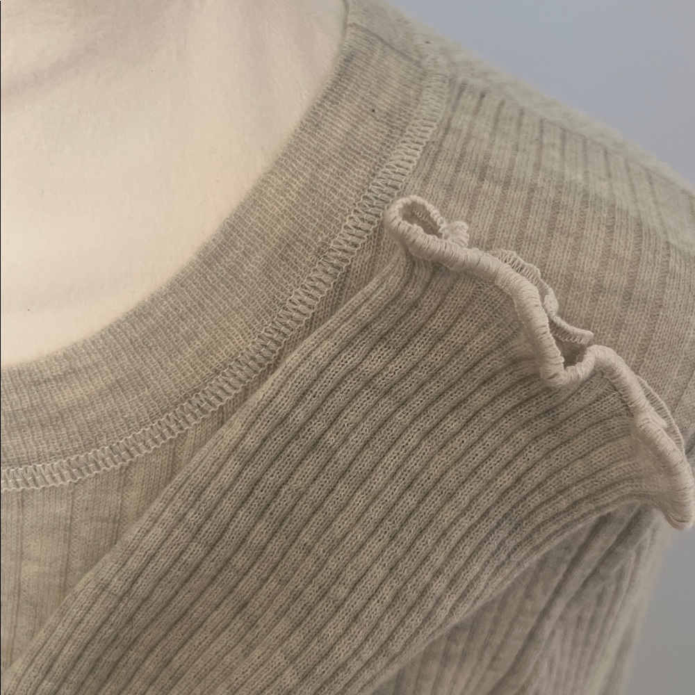 NWOT / jcrew Ribbed featherweight cashmere long-sleeve sweater-tee - Picture 5 of 8